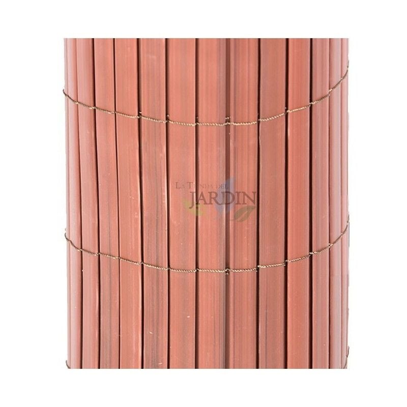 foto del prodotto suinga canniccio pvc recinzione recinto balcone frangivento doppio 1 x 3 m, marrone, per giardini e balconi, frangivento