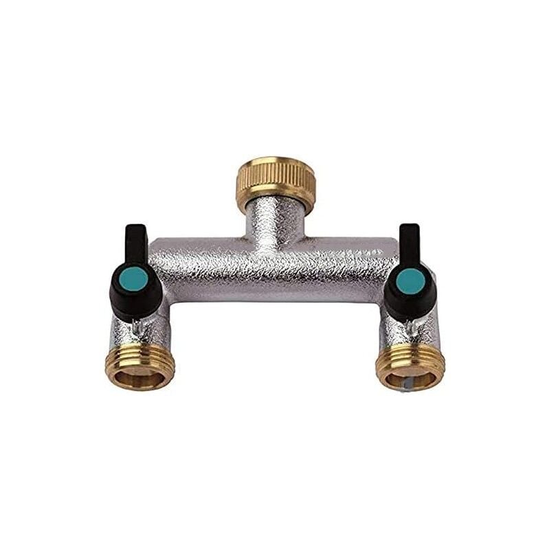 foto del prodotto suinga derivazione rubinetto giardino in ottone 2 uscite 3 4h x 3 4 m