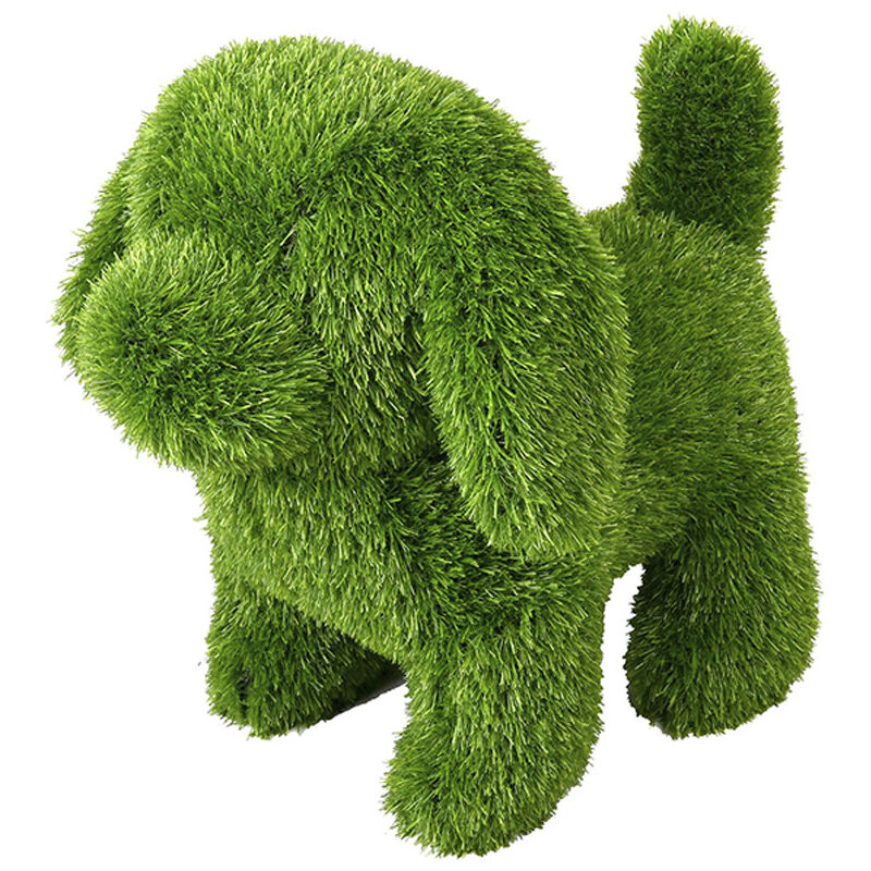 foto del prodotto suinga figura di erba artificiale cane 23x35x33 cm per decorazione ideale per giardino, terrazza e casa