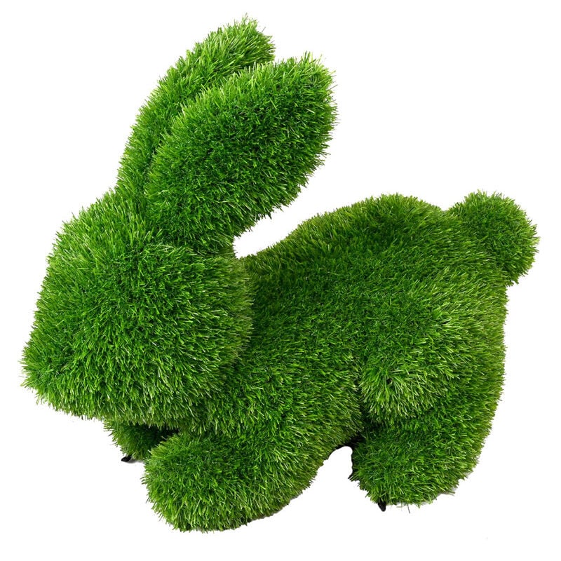 foto del prodotto suinga figura di erba artificiale coniglio 29x53x40 cm per decorazione ideale per giardino, terrazza e casa