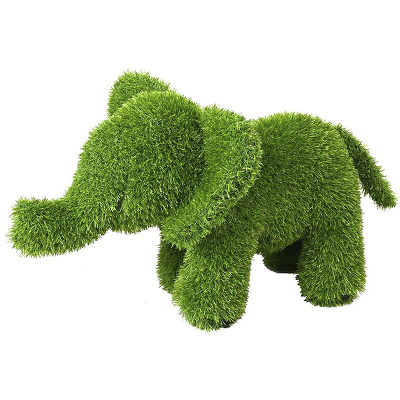 foto del prodotto suinga figura di erba artificiale elefante in piedi 23x45x29 cm per decorazione ideale per giardino, terrazza e casa