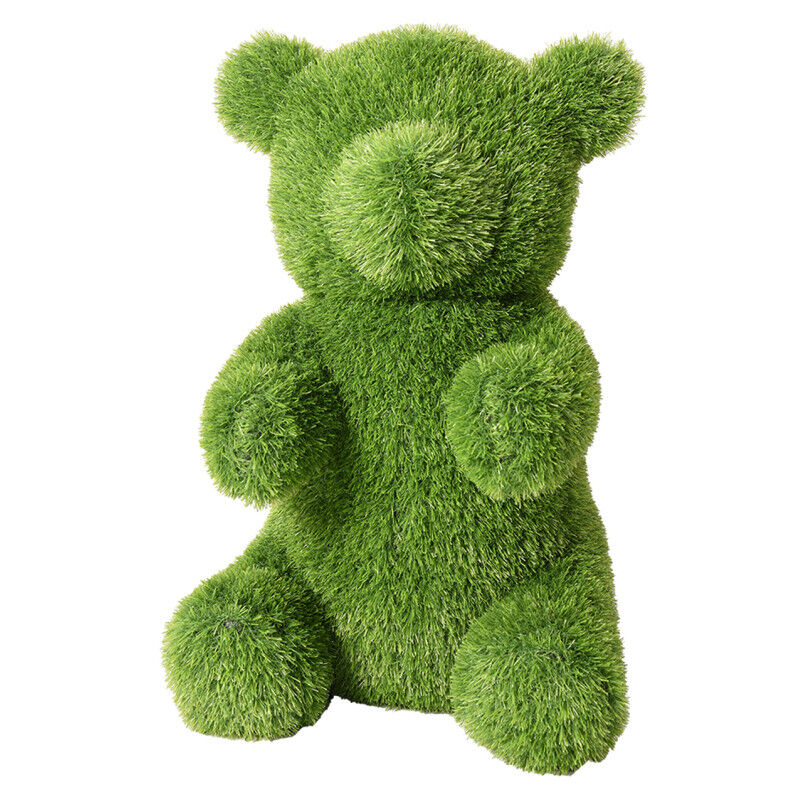 foto del prodotto suinga figura di erba artificiale orso 40x45x65 cm per decorazione ideale per giardino, terrazza e casa