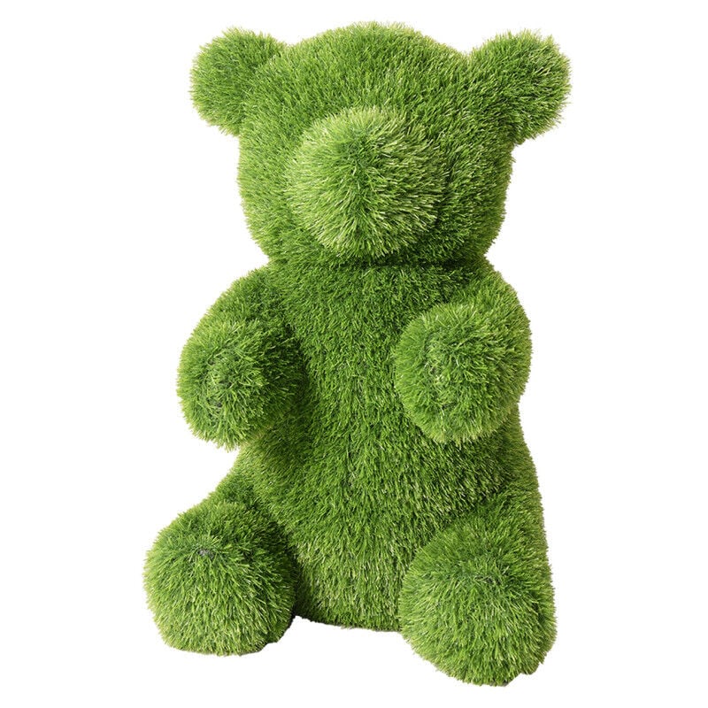 foto del prodotto suinga figura di erba artificiale orso 60x70x100 cm per decorazione ideale per giardino, terrazza e casa