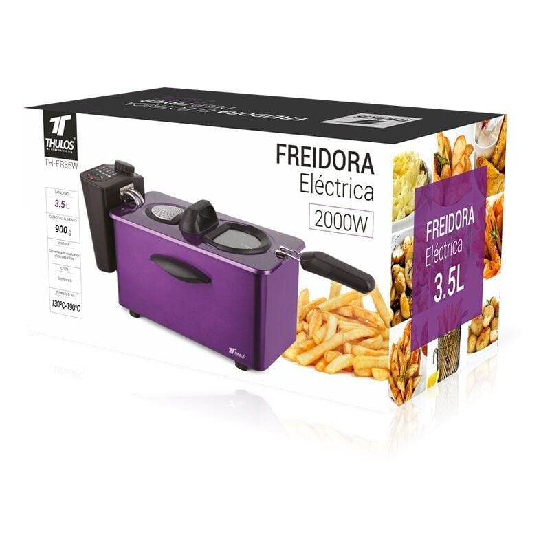 foto del prodotto suinga frittura in olio con tecnologia a zona fredda, 3,5 litri. regolatore di temperatura, lavabile in lavastoviglie, 2000 w