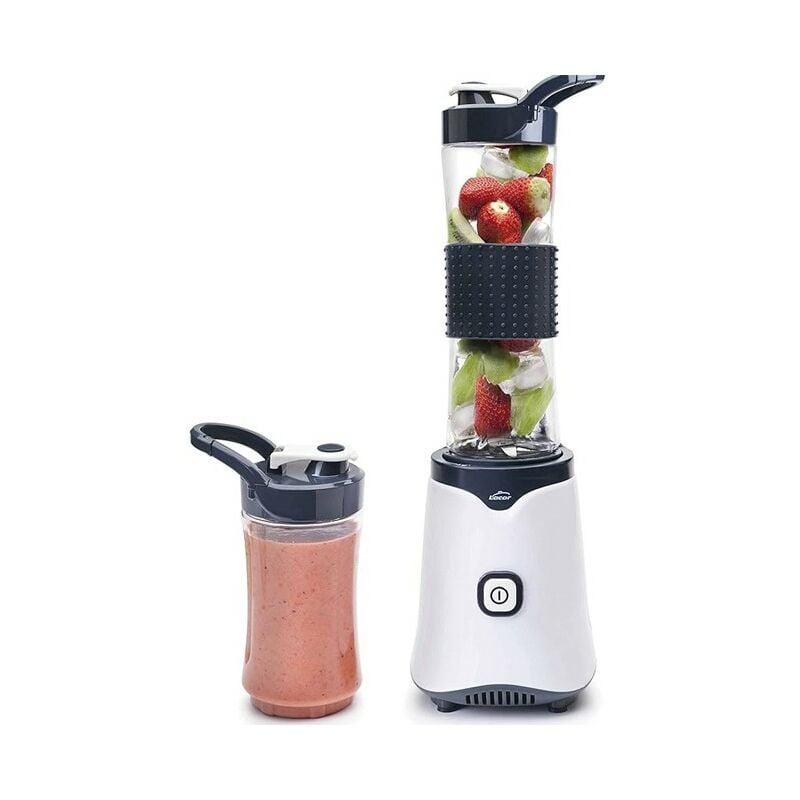 foto del prodotto suinga frullatore personal mix go personal blender , potenza 350w con 2 vasetti da 300 600ml, colore bianco