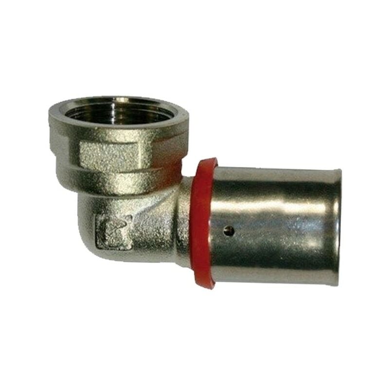 foto del prodotto suinga gomito femmina 3 4 per tubo multistrato da 32 mm, uso con macchina aggraffatrice, grigio