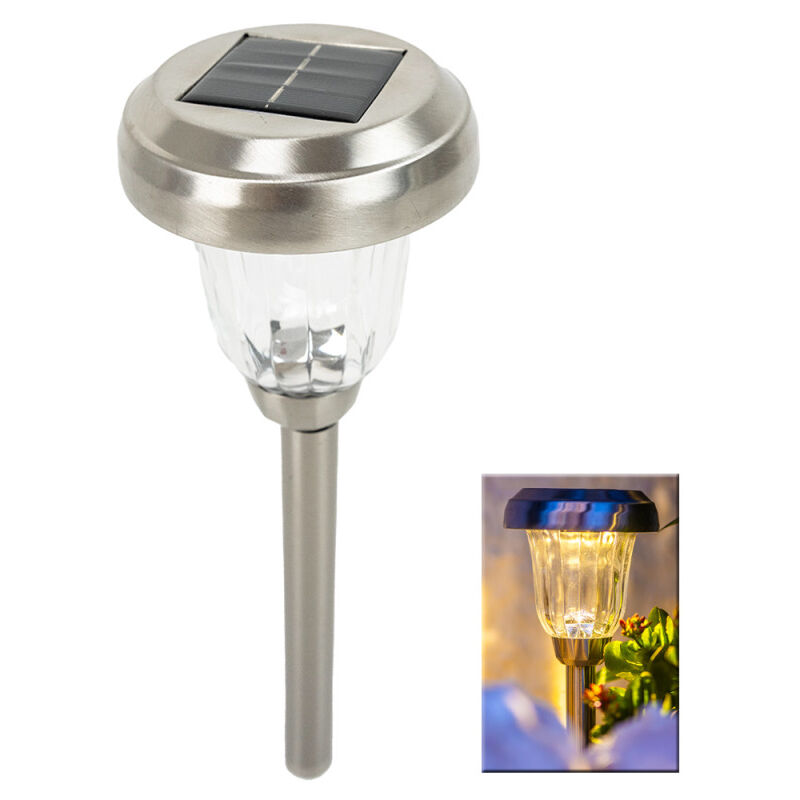 foto del prodotto suinga lampada solare radiante led bianco caldo freddo con sensore 600mah, ip44, 10h di illuminazione giardino, terrazza
