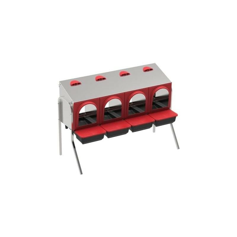 foto del prodotto suinga nido per galline interno 4 reparti 108x48x77 cm. include gambe