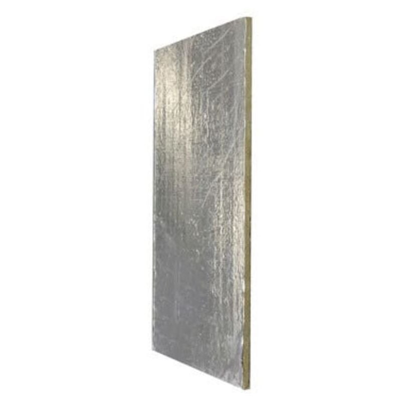 foto del prodotto suinga pannello in lana di roccia per camino 100x60x3 cm, 0,6 mq isolamento termico incombustibile con alluminio e classificazione a1