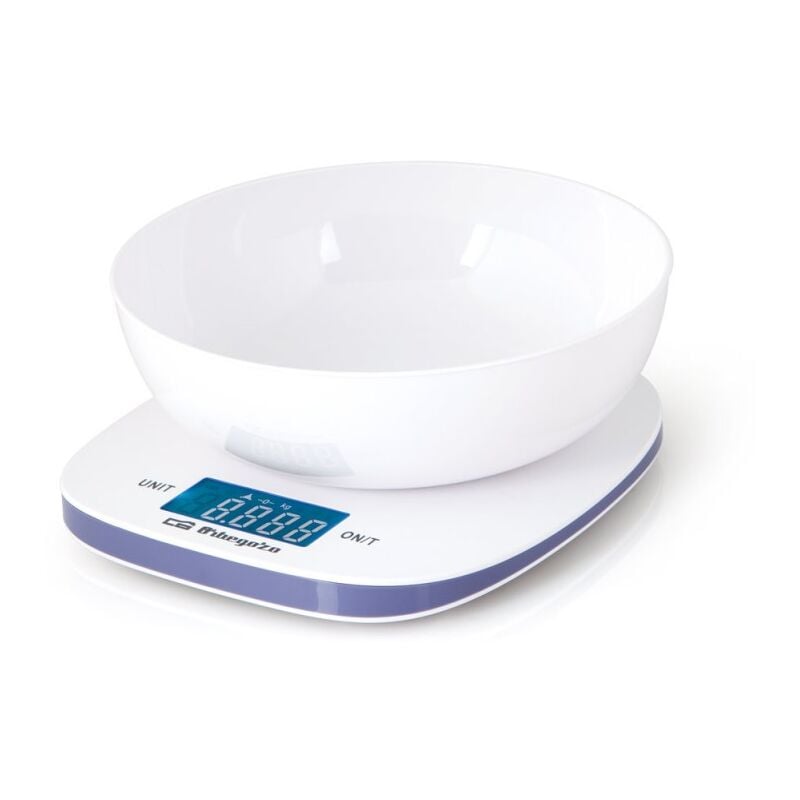 foto del prodotto suinga peso elettronico da cucina orbegozo. display lcd. include una ciotola di pesatura da 1,5 l. capacit massima 5 kg.