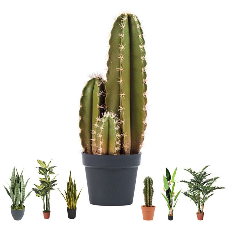foto del prodotto suinga pianta artificiale captus organo 64cm con vaso piante di plastica per la decorazione di giardini interni ed esterni