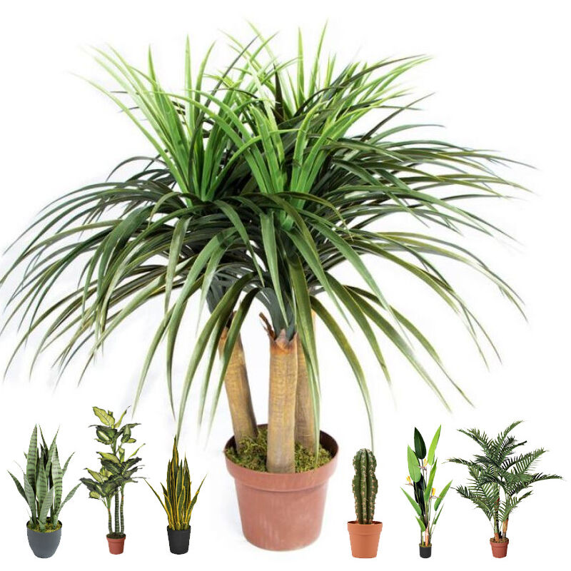 foto del prodotto suinga pianta artificiale di nolina 75 cm con vaso piante di plastica per la decorazione di giardini interni ed esterni