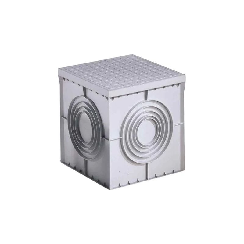 foto del prodotto suinga pozzetto sifonico 30x30cm monoblocco con coperchio rinforzato ideale per scarichi evacuazione acqua reflua alta resistenza
