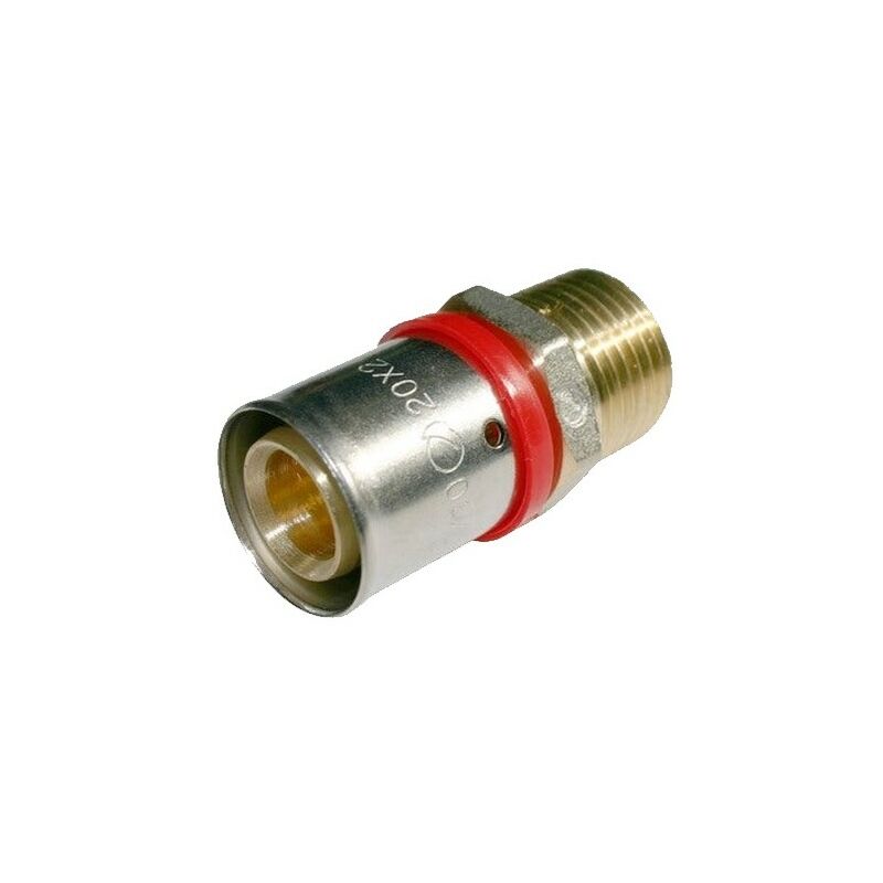 foto del prodotto suinga raccordo maschio 3 4 per tubo multistrato da 32 mm, uso con macchina aggraffatrice, grigio