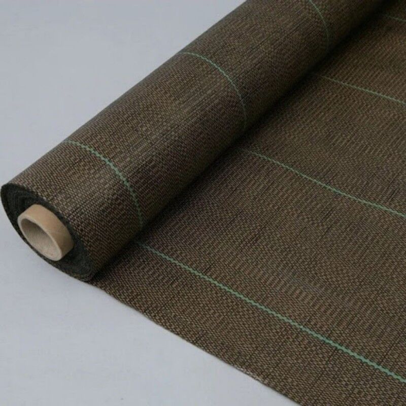 foto del prodotto suinga rete antierbacce marrone 2 x 100 m, 130 gr m2, rete geotessile traspirante e permeabile all acqua. protezione contro le erbe inf
