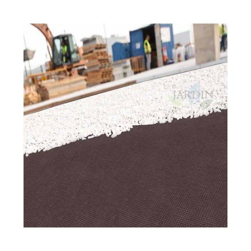 foto del prodotto suinga rete geotessile marrone 1,6 x 10 m, 80 gr m2 in polipropilene. per combattere le erbacce e il sottobosco sulla superficie del te
