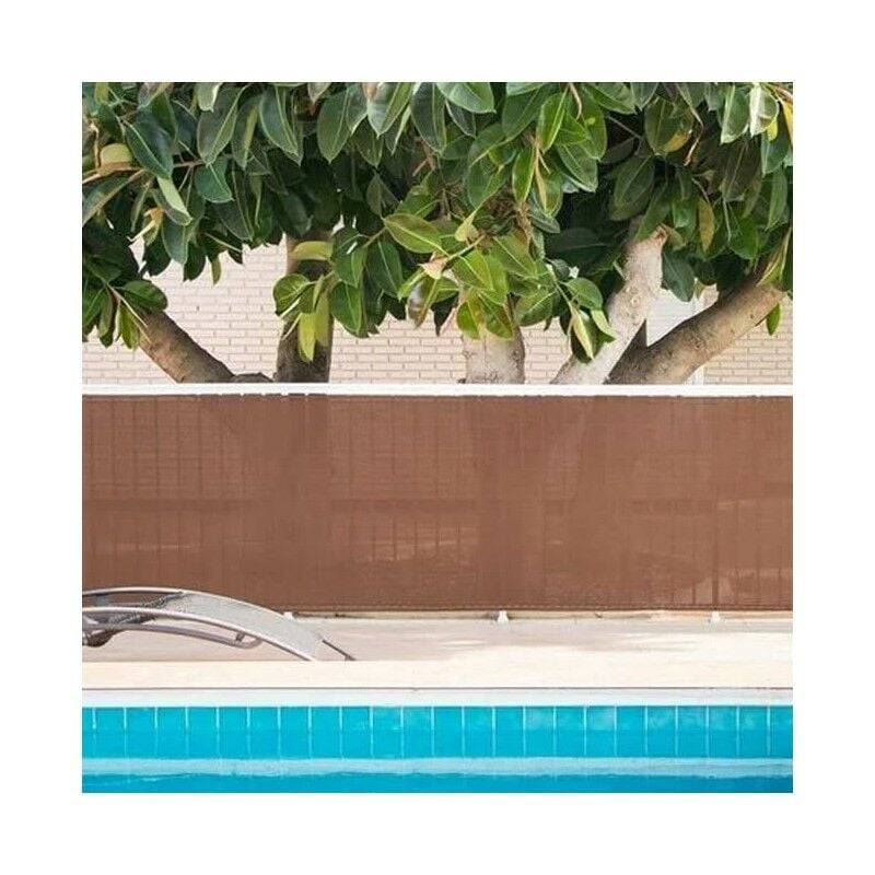 foto del prodotto suinga rete ombreggiante 2x10m telo ombra 90 marrone frangivista recinzione giardino tessuto ombra privacy antistrappo antivento