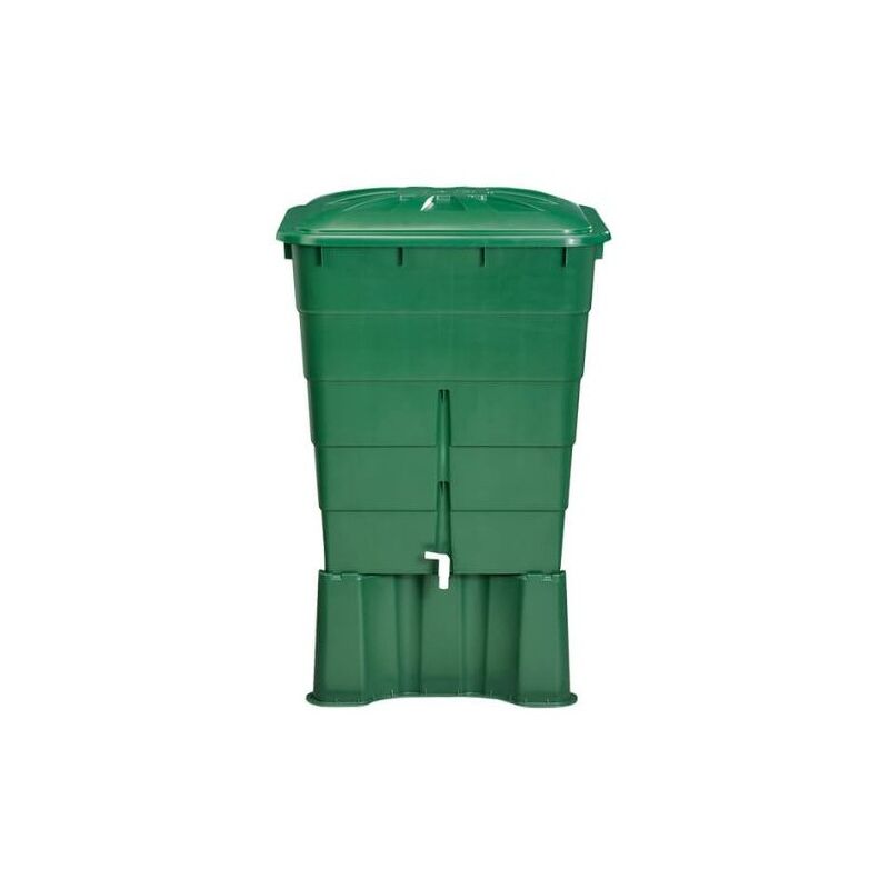 foto del prodotto suinga serbatoio d acqua in polipropilene da 300 l. recuperatore d acqua 66x80x92 cm, con base di supporto 60x60x33 cm, verde