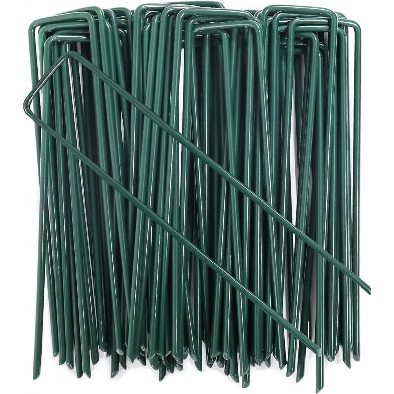 foto del prodotto suinga set di 10 graffette per giardino, prato artificiale, picchetti di fissaggio per telo pacciamatura, reticolo metallico
