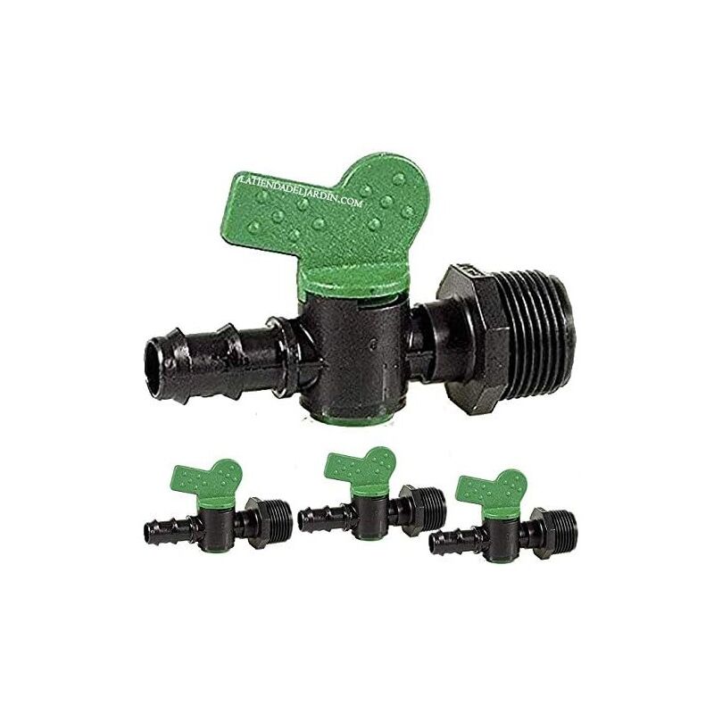 foto del prodotto suinga set di 10 valvole per irrigazione 20mm x 3 4 filetto maschio. valvola per irrigazione a goccia, collegamento tubo 16mm