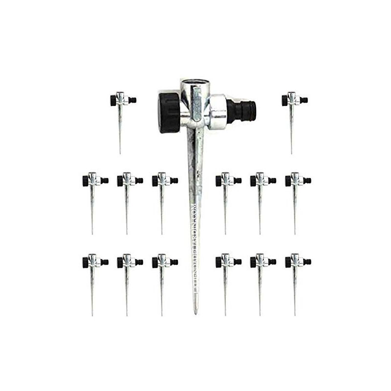 foto del prodotto suinga set di 15 picchetto di supporto per irrigatori in alluminio doppio 1 2 20 cm