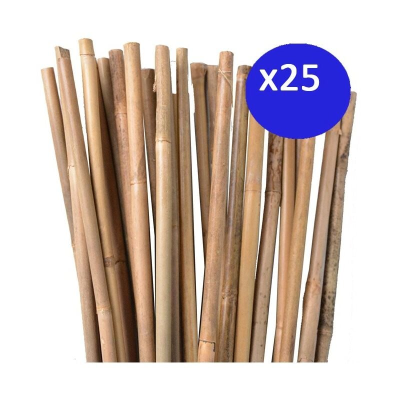 foto del prodotto suinga set di 25 tutori in bamb per piante 100 cm 8 10 mm canne di bamb , supporti per ortaggi, pomodori, alberi e giardinaggio