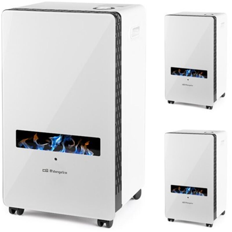 foto del prodotto suinga set di 3 stufas con tecnologia orbegozo fiamma blu, frontale in vetro temperato, adatta per gas butano e o propano classe energ