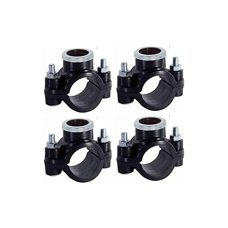 foto del prodotto suinga set di 4 presa a staffa per irrigazione 50 mm x 1 2 utilizzato per l installazione di elementi di irrigazione
