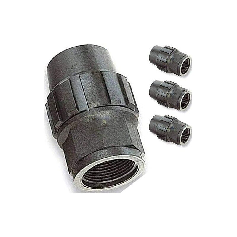 foto del prodotto suinga set di 4 raccordo femmina in polietilene 40 mm x 1 1 4 per tubo in polietilene unione per tubi irrigazione