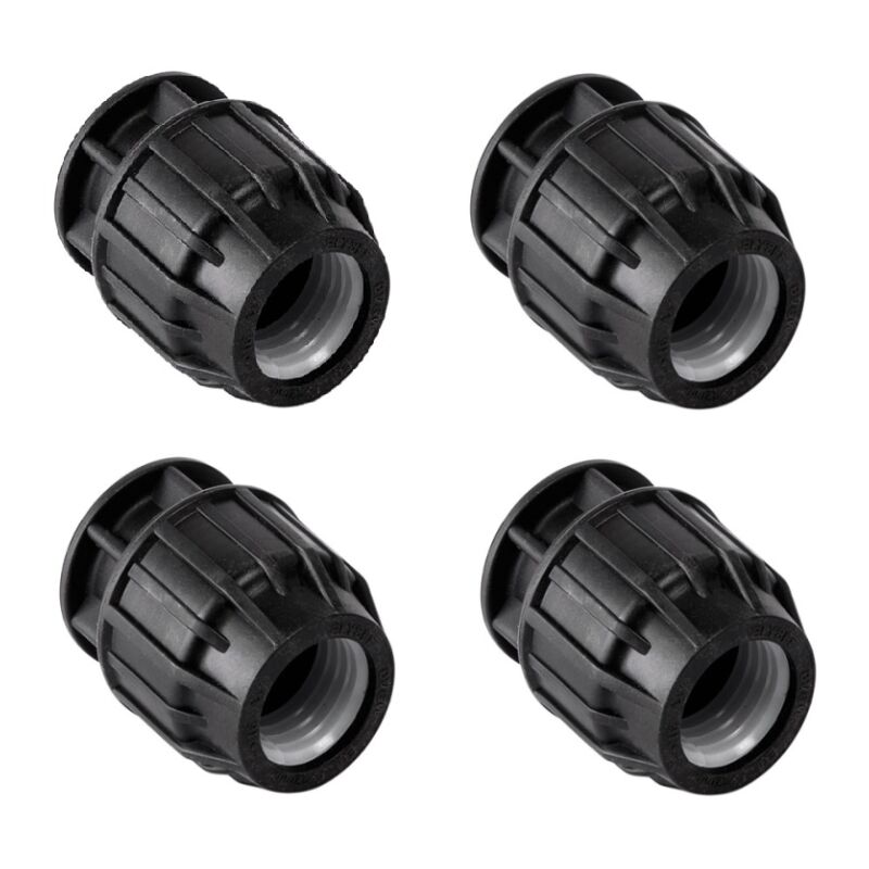 foto del prodotto suinga set di 4 tappi in polietilene 63mm tappo finale per irrigazione 63 mm aenor tappo per tubi in polietilene da 63mm