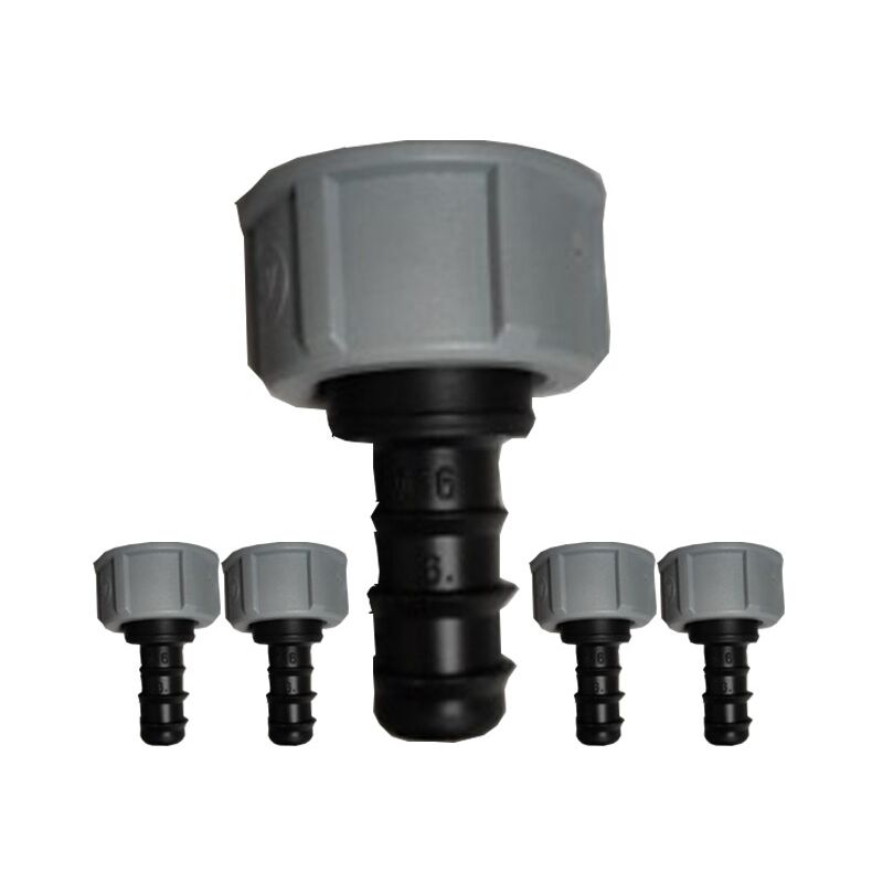 foto del prodotto suinga set di 5 collegamento filettato femmina per irrigazione a goccia 16 mm x 3 4 , rubinetto su connettore tubo da 16 mm