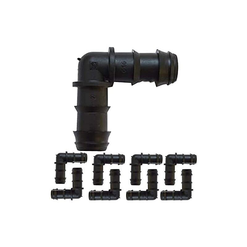 foto del prodotto suinga set di 50 gomito portagomma 16 mm raccordo a gomito connettore angolare per tubi irrigazione 90 connettori gomito