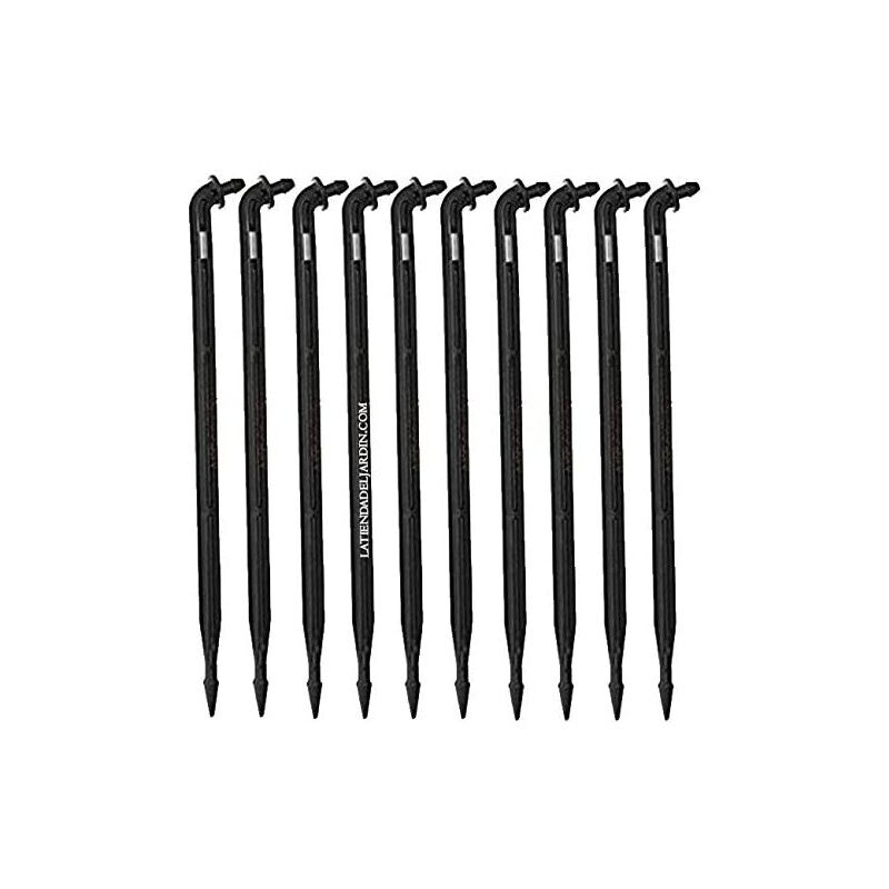 foto del prodotto suinga set di 50 picchetti per microtubo 45 goccia 3 4 mm. piquetta per irrigazione pica goccia, nero