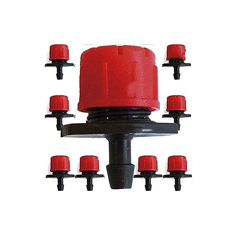 foto del prodotto suinga set di 500 gocciolatori regolabili 0 70 l h per irrigazione, sistema irrigazione automatica, utilizzato in giardini. agricolture