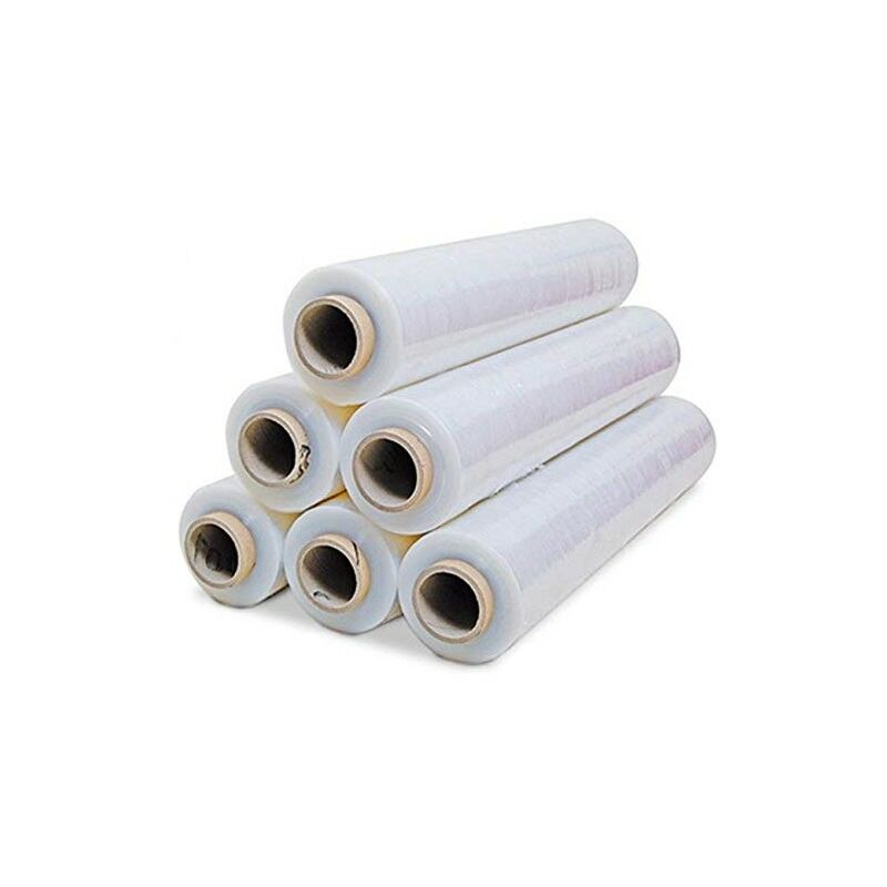 foto del prodotto suinga set di 6 film per pallettizzazione trasparente estensibile 2 kg, larghezza 50cm, 23 micron