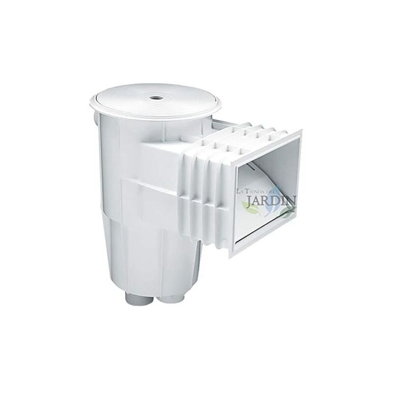 foto del prodotto suinga skimmer bianco 15 litri bocca standard e coperchio circolare per piscina con liner e in cemento