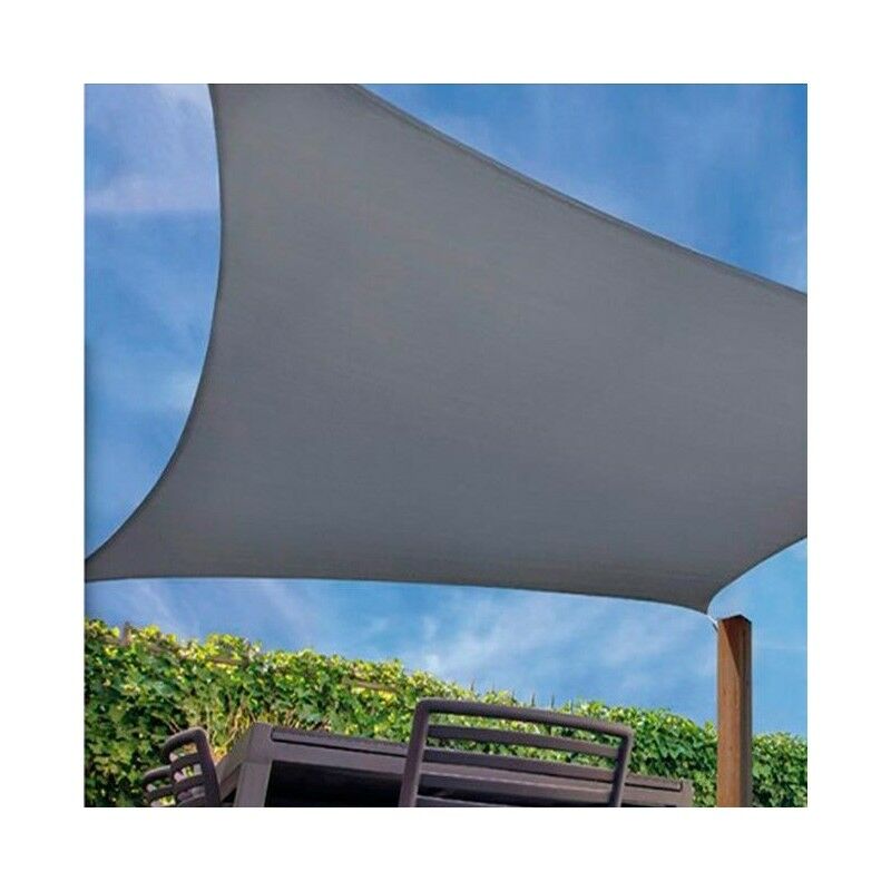 foto del prodotto suinga tenda a vela quadrata in poliestere impermeabile 3,6 x 3,6 m, grigio 165 gr m2 tenda da giardino uv