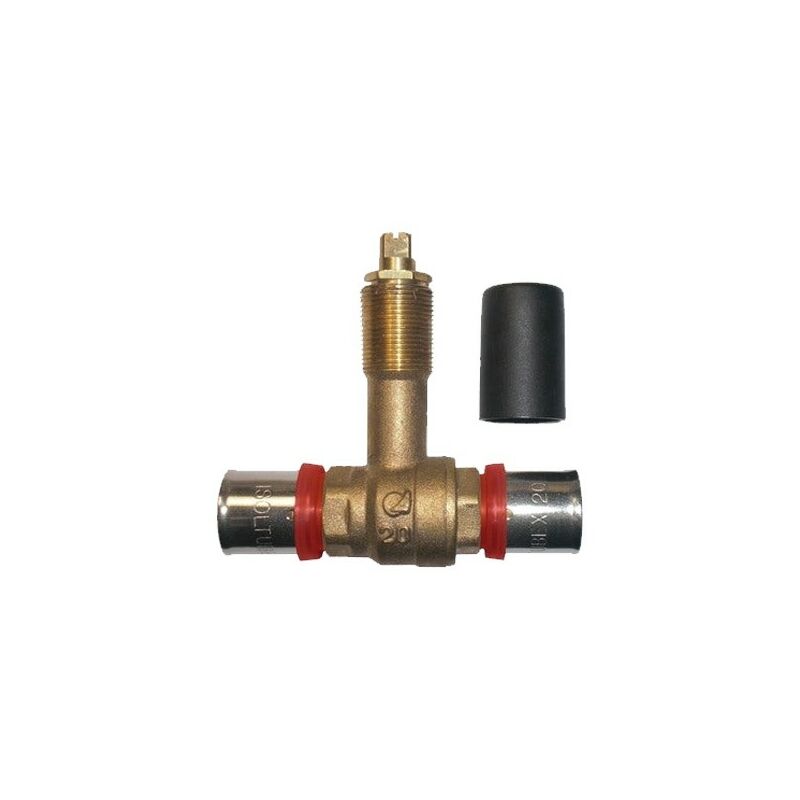 foto del prodotto suinga valvola a sfera per tubo multistrato da 32 mm, utilizzo con macchina aggraffatrice, grigia