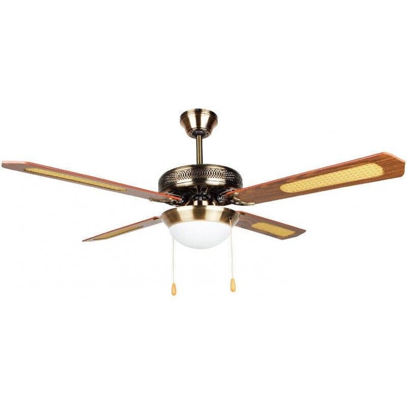 foto del prodotto suinga ventilatore a soffitto classico con luce e telecomando 52 132 cm, 4 pale e 3 velocit 