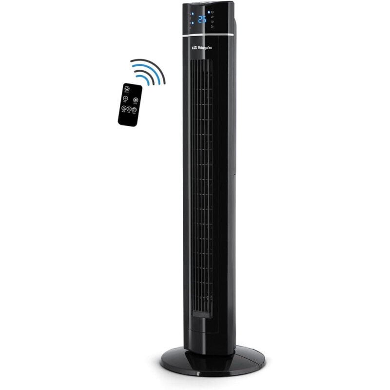foto del prodotto suinga ventilatore a torre orbegozo con telecomando, ionic, 60 w, pannello frontale a led.