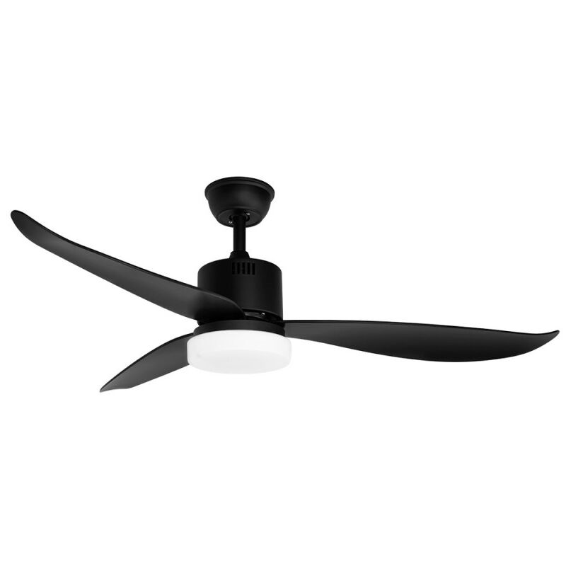 foto del prodotto suinga ventilatore da soffitto orbegozo con luce led, 3 velocit , 3 pale, colore nero.
