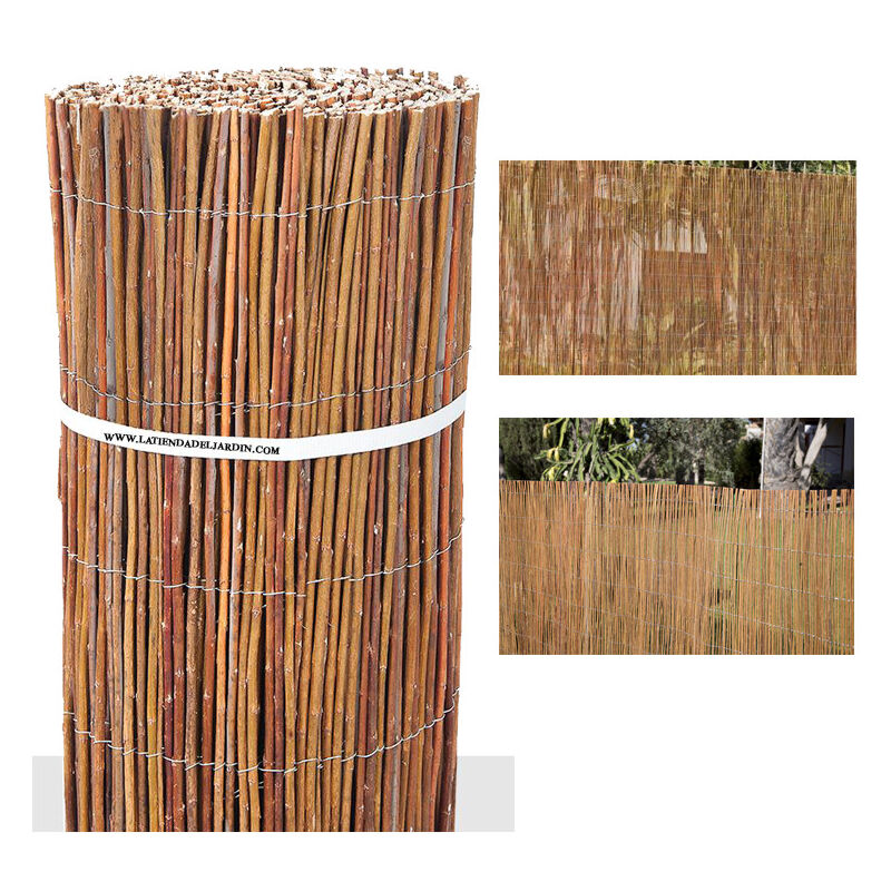 foto del prodotto suinga vimini naturale spagnolo 2 x 5 m, cucito con filo zincato di 1 mm di spessore, ogni 10 cm di distanza tra i fili