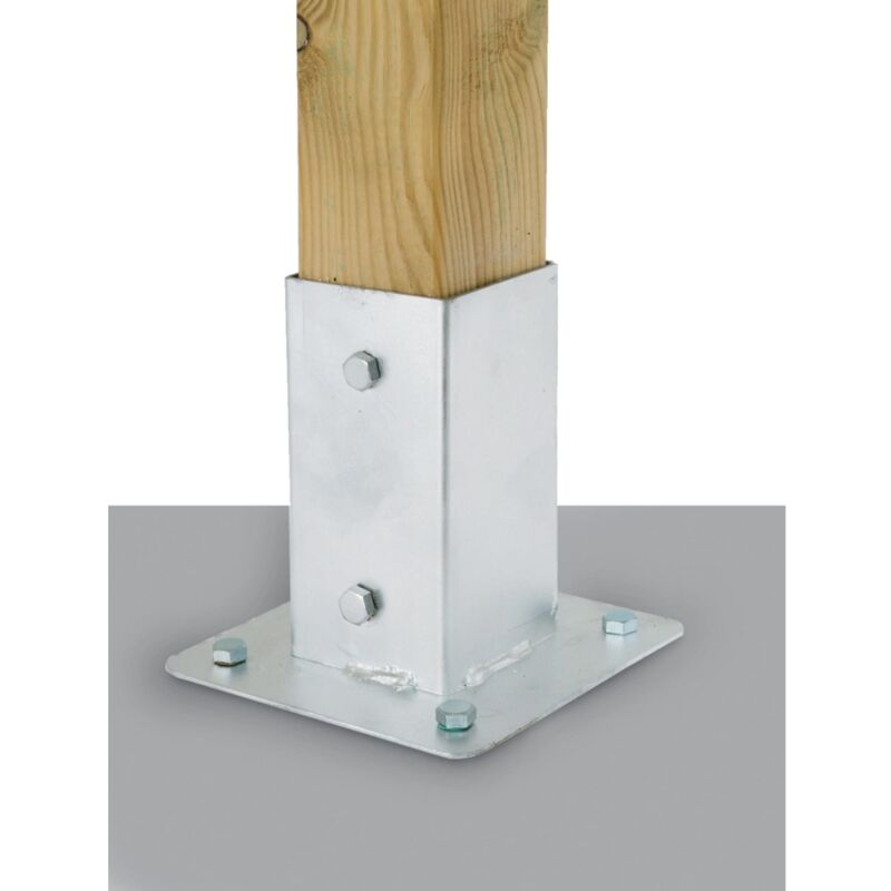 foto del prodotto suki portapali da avvitare 91x91x151mm galvanizzato a c