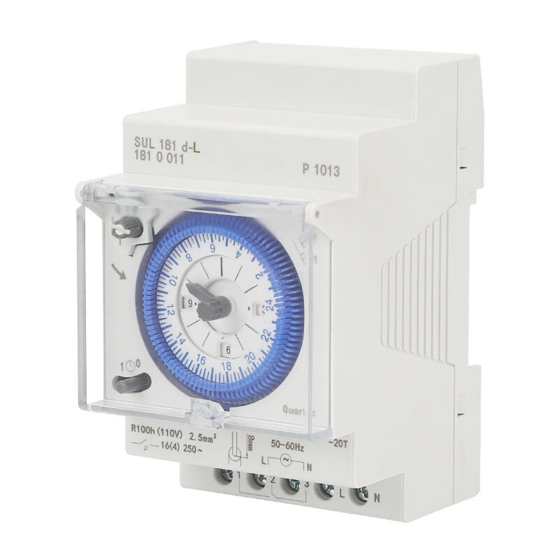 foto del prodotto sul181d rel temporizzato 220v interruttore di controllo del tempo industriale 24 ore installazione su binario timer meccanico