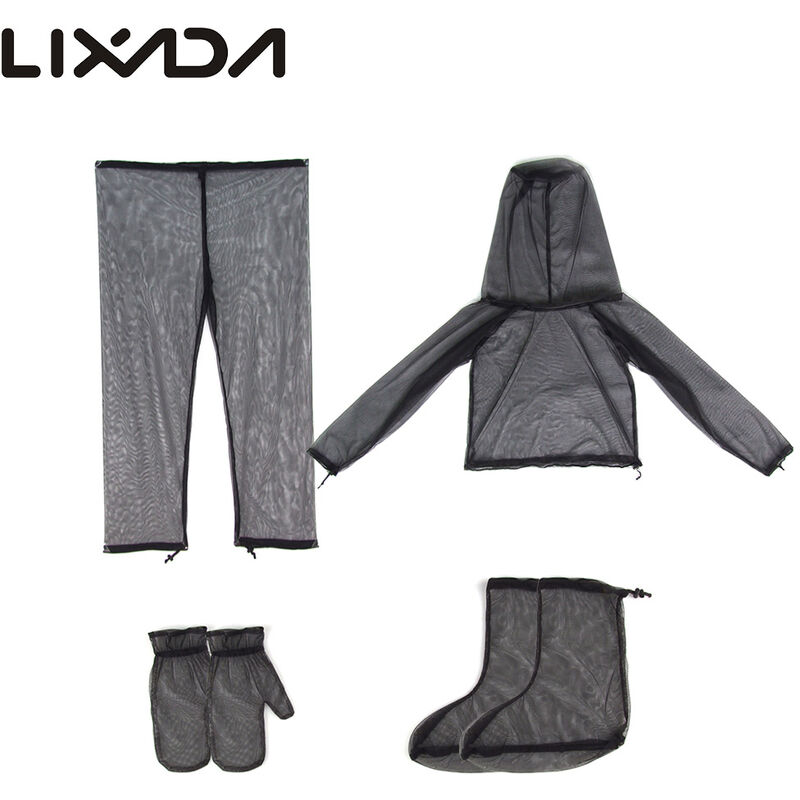 foto del prodotto summer bug wear mosquito suit jacket guanti pantaloni calzini per uomo donna con rete ultra fine da escursionismo, m