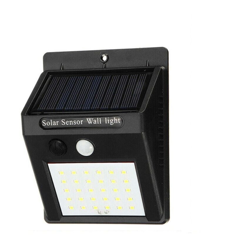 foto del prodotto summer waves faretto con 30 led con pannello solare ricaricabile sensore movimento esterno