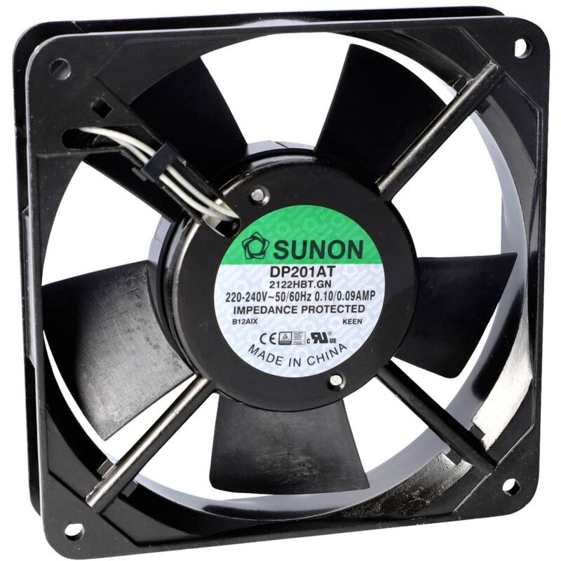 foto del prodotto sunon dp201at 2122hsl.gn ventola assiale 230 v ac 108.71 m h l x l x a 25 x 120 x 120 mm