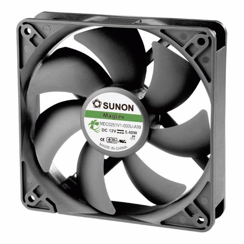 foto del prodotto sunon mec0251v1 000u a99 ventola assiale 12 v dc 183.83 m h l x l x a 120 x 120 x 25 mm