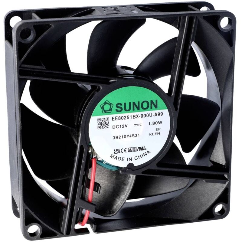 foto del prodotto sunon mf80252v3 1000u a99 ventola assiale 24 v dc 56.05 m h l x l x a 25 x 80 x 80 mm