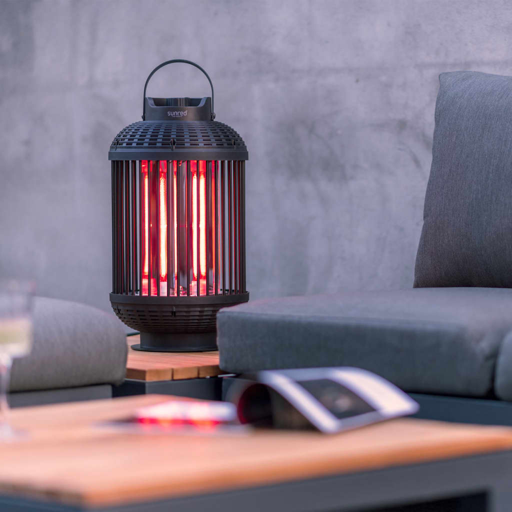 foto del prodotto sunred lampada riscaldante da tavolo indox 1200 w alogeno nerocod mxl 126616